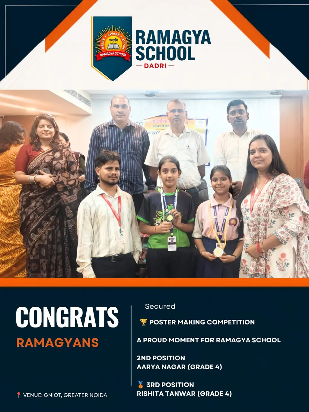 Young Artists of Ramagya School, Dadri Shine at Poster Making Competition